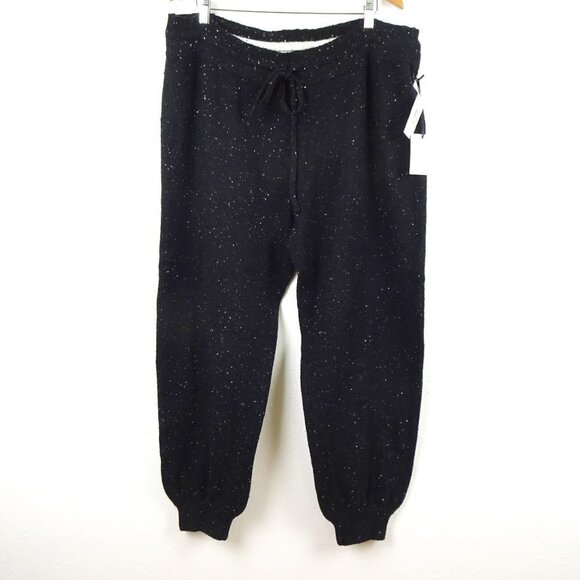 1.STATE Jogger Pants Women's Plus Size 2X Black Elastic Waist - Picture 1 of 9
